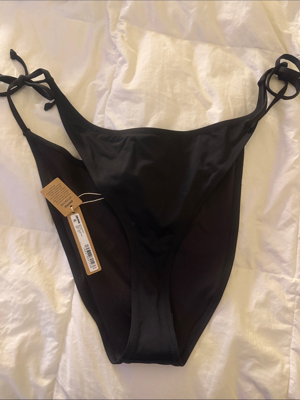 SKIMS Onyx Dippy Tie-Side Bikini Bottoms